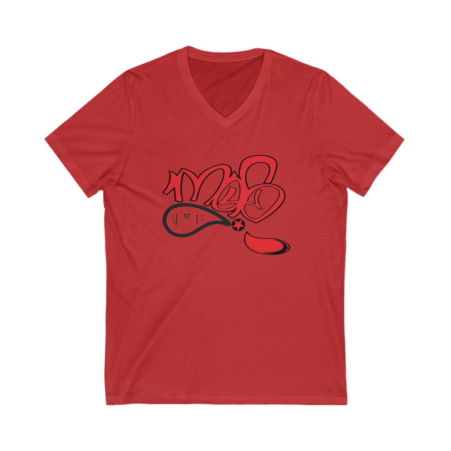Trendy Graphic V-Neck Tee for Casual Wear, Streetwear, Art Lovers, Music Fans, Unique Gift Idea, Comfortable Everyday Top