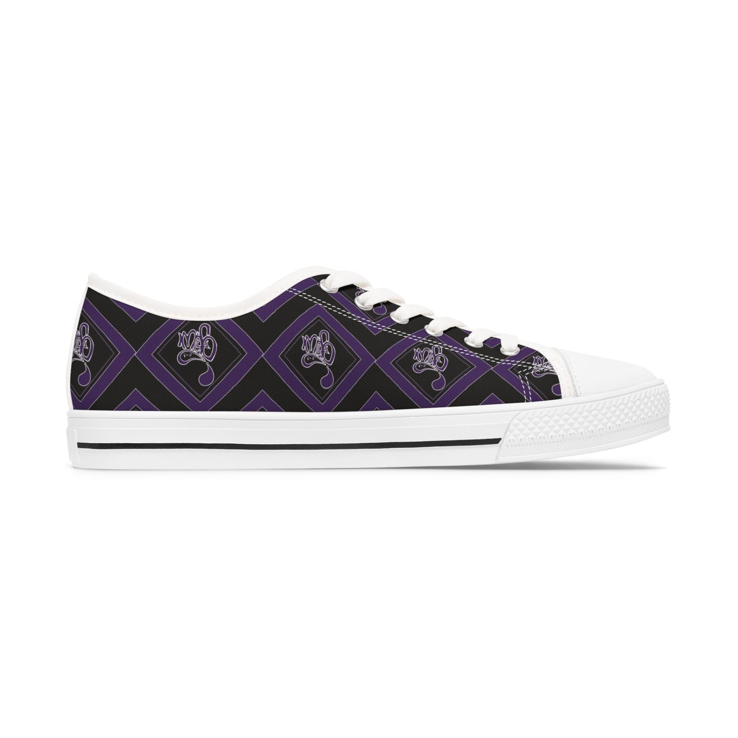 Stylish Women's Low Top Sneakers with Elegant Purple Design, Trendy Casual Footwear, Unique Gift for Her, Everyday Wear, Fashion Statement