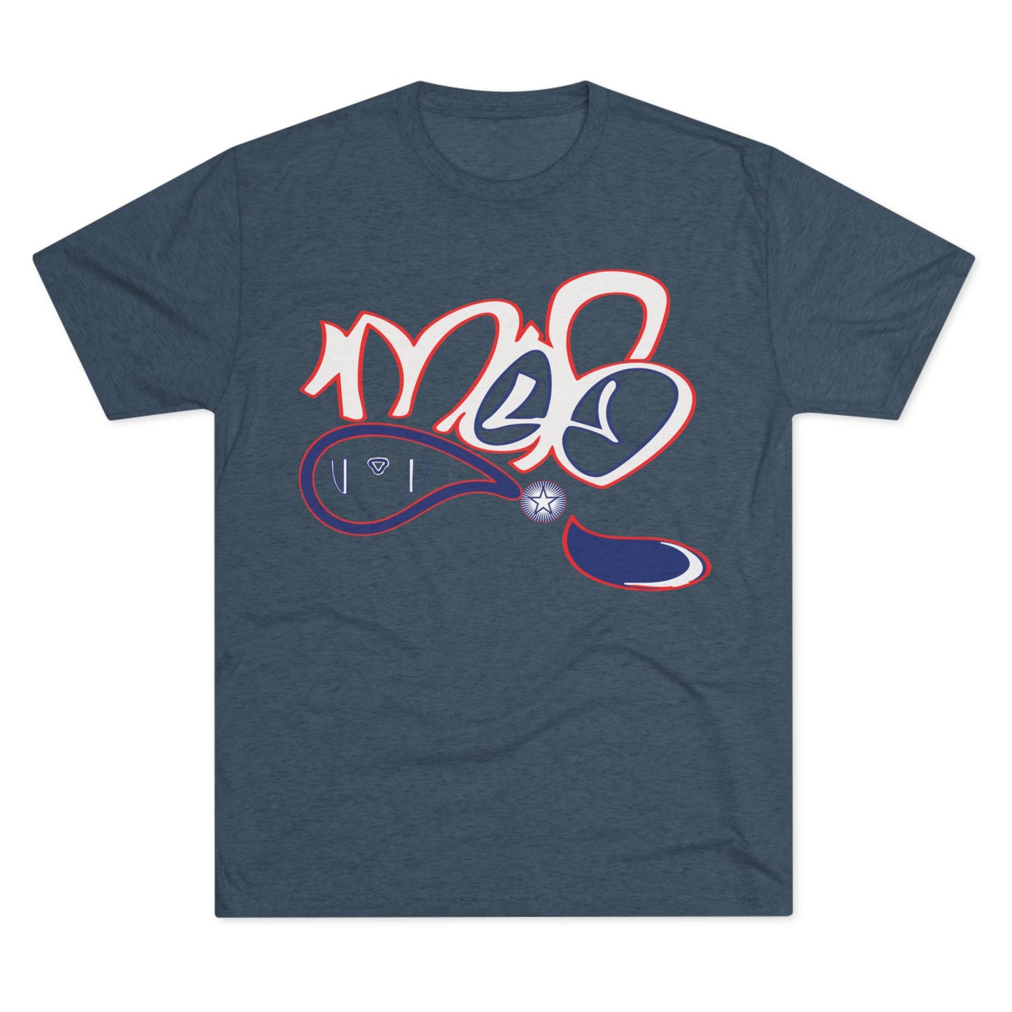 Trendy Unisex Tri-Blend Crew Tee with Abstract Design | Casual Wear, Gift Idea, Summer Fashion, Street Style, Everyday Comfort
