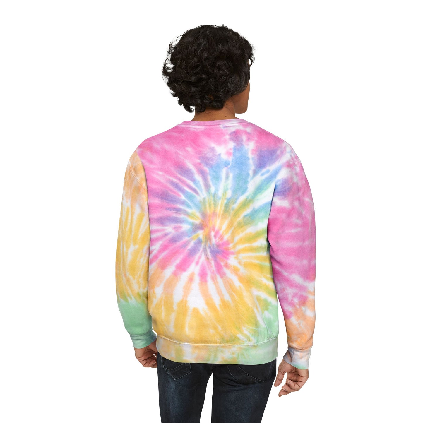 Colorful Tie-Dye Unisex Sweatshirt, Vibrant Casual Wear, Perfect for Festivals, Spring Outfits, Gift for Teens