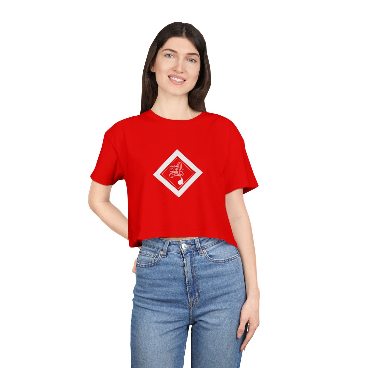 Vibrant Women's Crop Tee, Casual Summer Top, Streetwear, Festival Clothing, Gift for Her