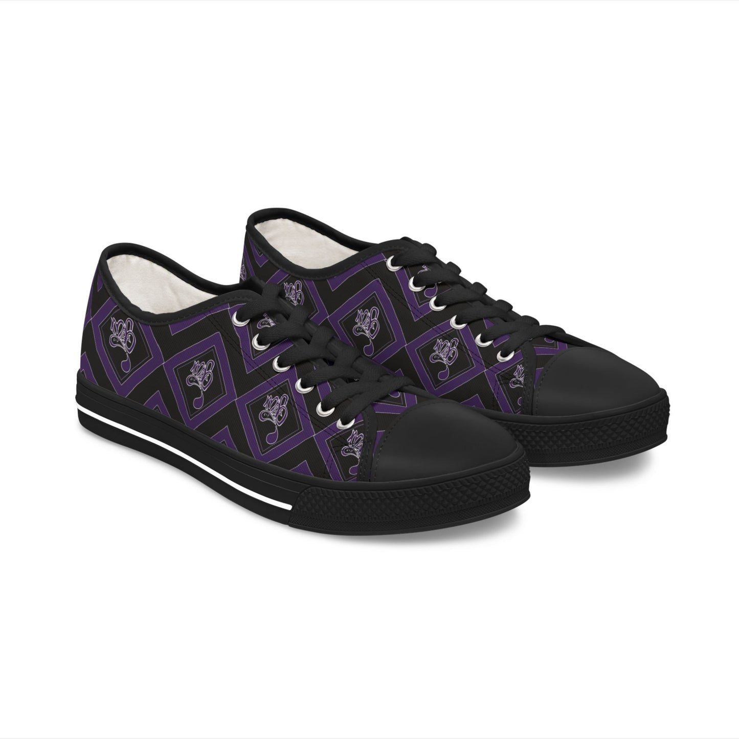 Stylish Women's Low Top Sneakers with Elegant Purple Design, Trendy Casual Footwear, Unique Gift for Her, Everyday Wear, Fashion Statement