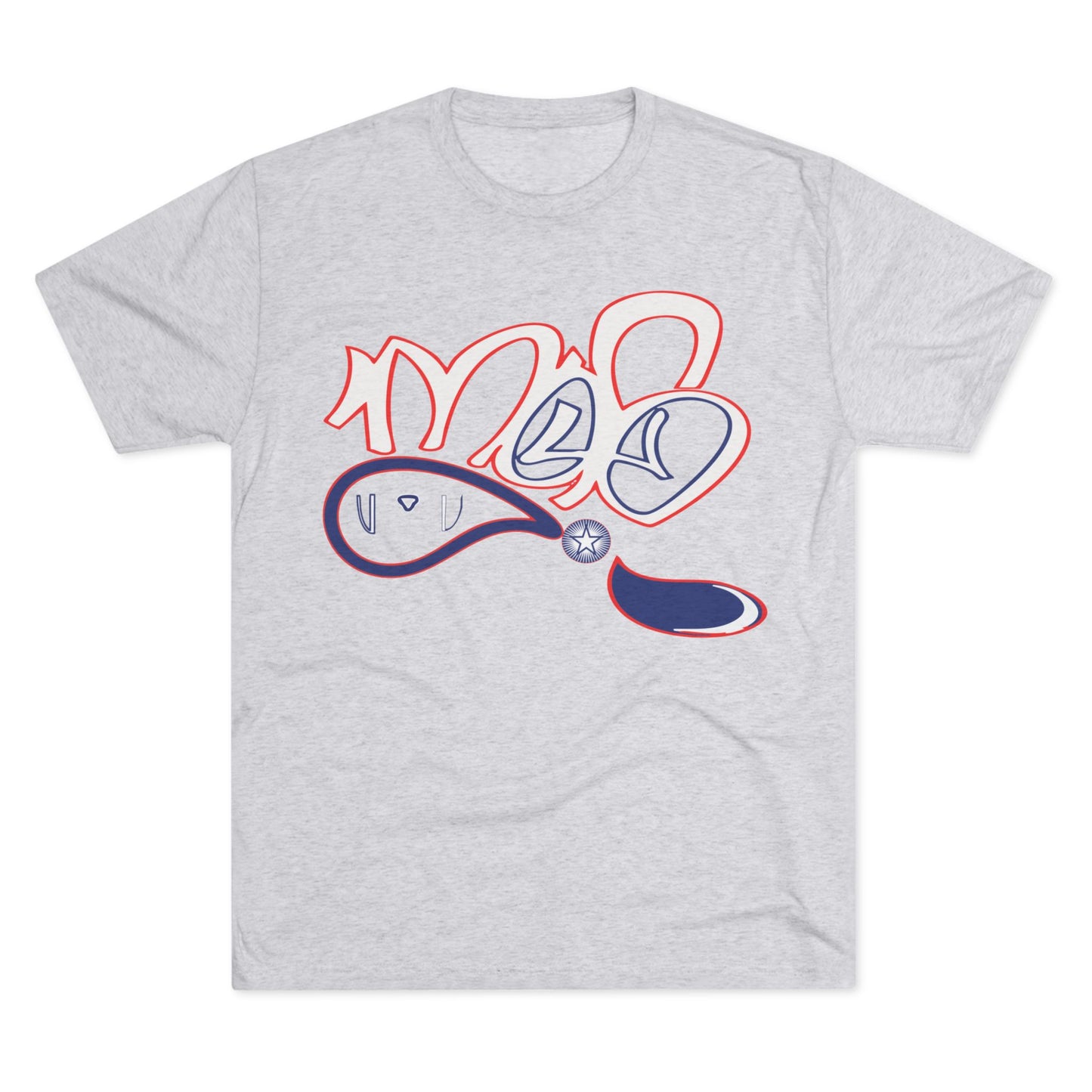 Trendy Unisex Tri-Blend Crew Tee with Abstract Design | Casual Wear, Gift Idea, Summer Fashion, Street Style, Everyday Comfort