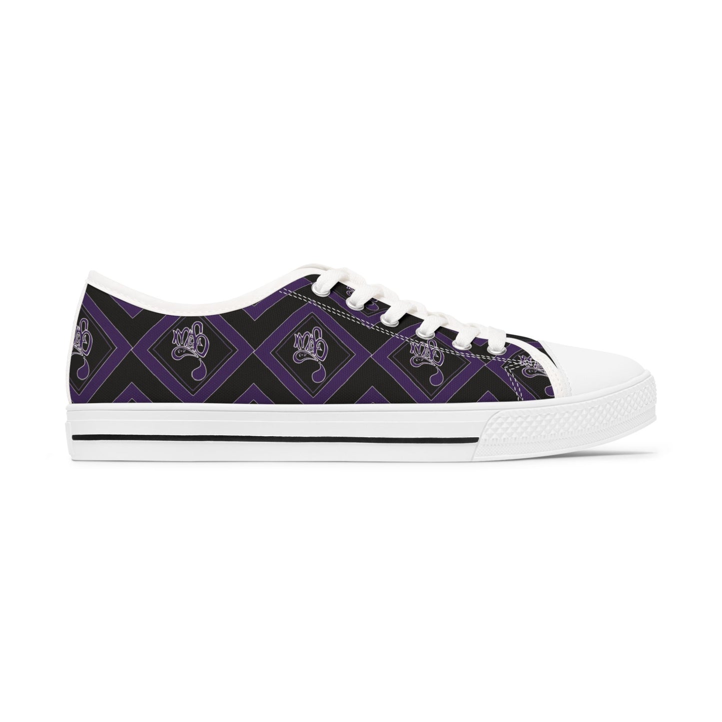Stylish Women's Low Top Sneakers with Elegant Purple Design, Trendy Casual Footwear, Unique Gift for Her, Everyday Wear, Fashion Statement