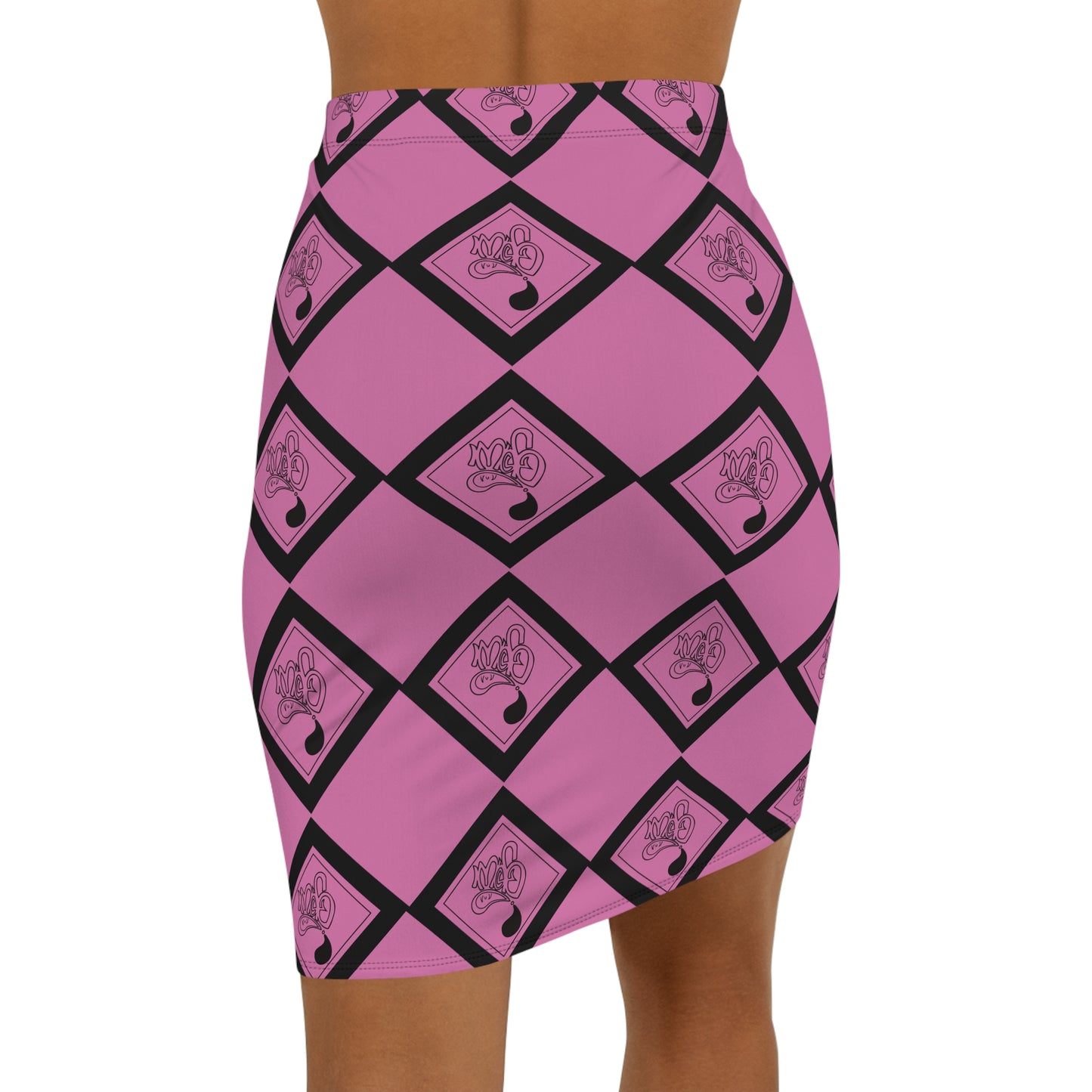 Chic Patterned Mid-Waist Pencil Skirt, Stylish Office Wear, Cute Date Night Outfit, Vibrant Summer Skirt, Fashionable Everyday Attire