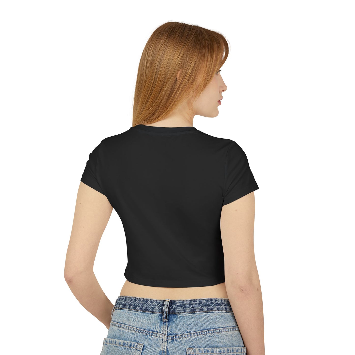 Stylish Women's Baby Tee with Funky Green Graphic, Casual Top, Streetwear, Trending T-Shirt, Gift for Her, Summer Fashion
