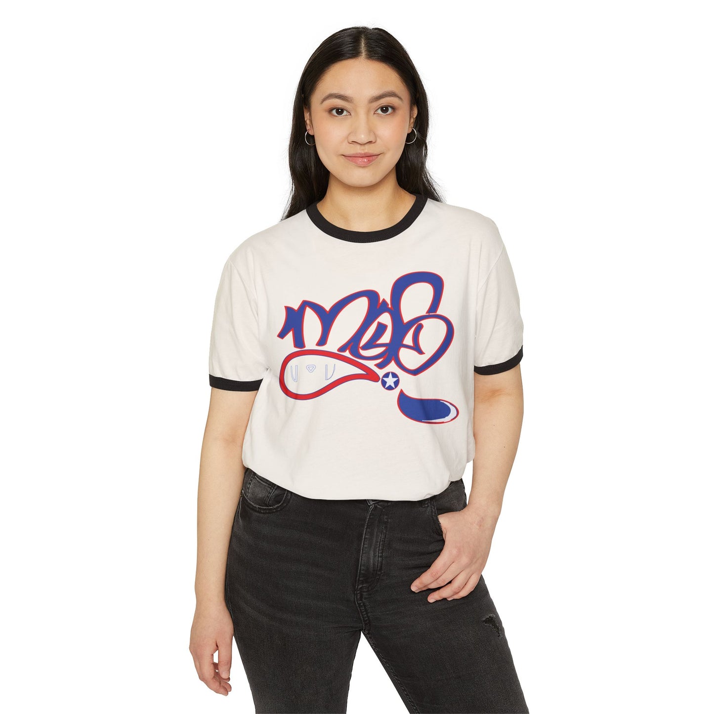 Vintage-Inspired Unisex Ringer T-Shirt for Casual Style, Graphic Tee for Gift, Everyday Wear, Birthday, and Summer Fun