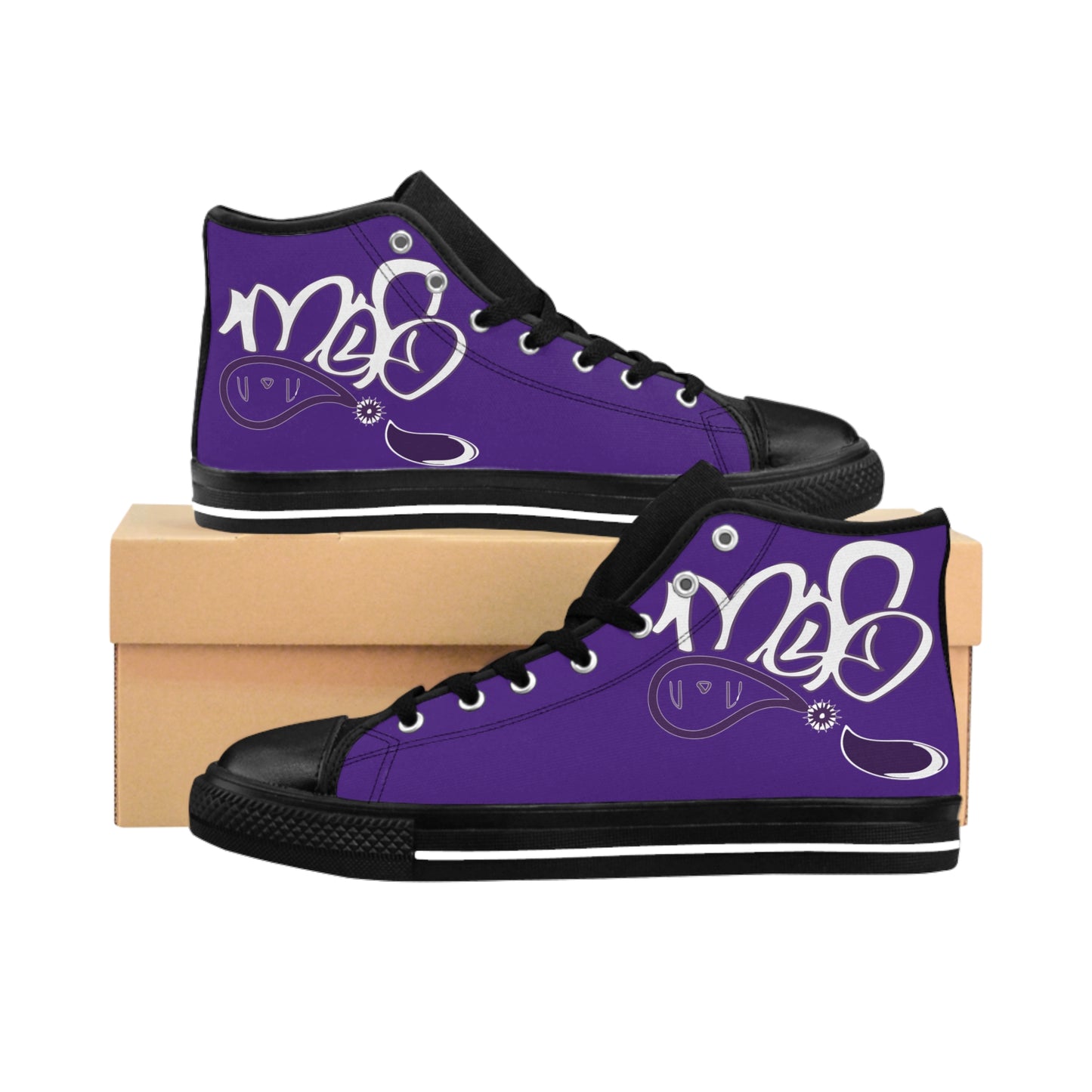 Stylish High-Top Sneakers, Urban Casual Footwear, Trendy Streetwear Sneakers, Unique Gift for Him, Comfortable Everyday Shoes, Skate Shoes