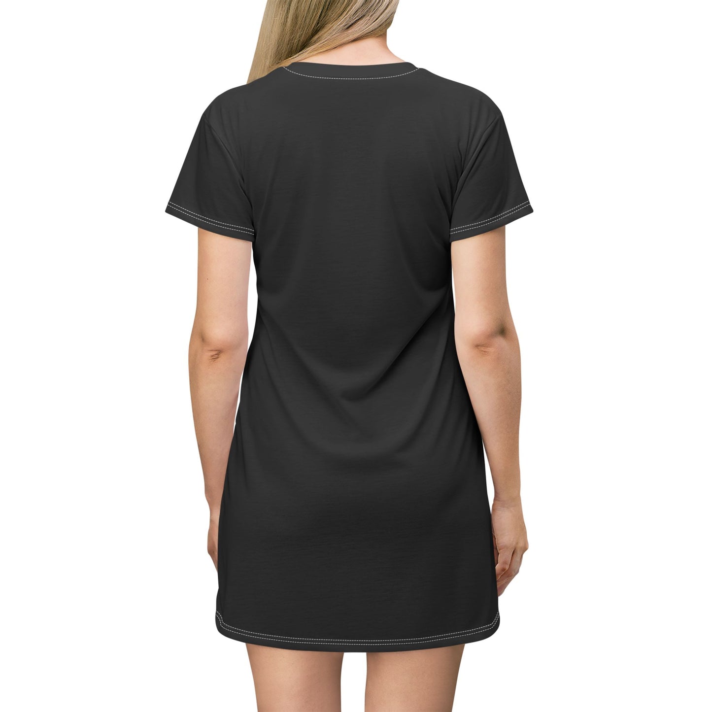 Mofo logo white T-shirt dress black