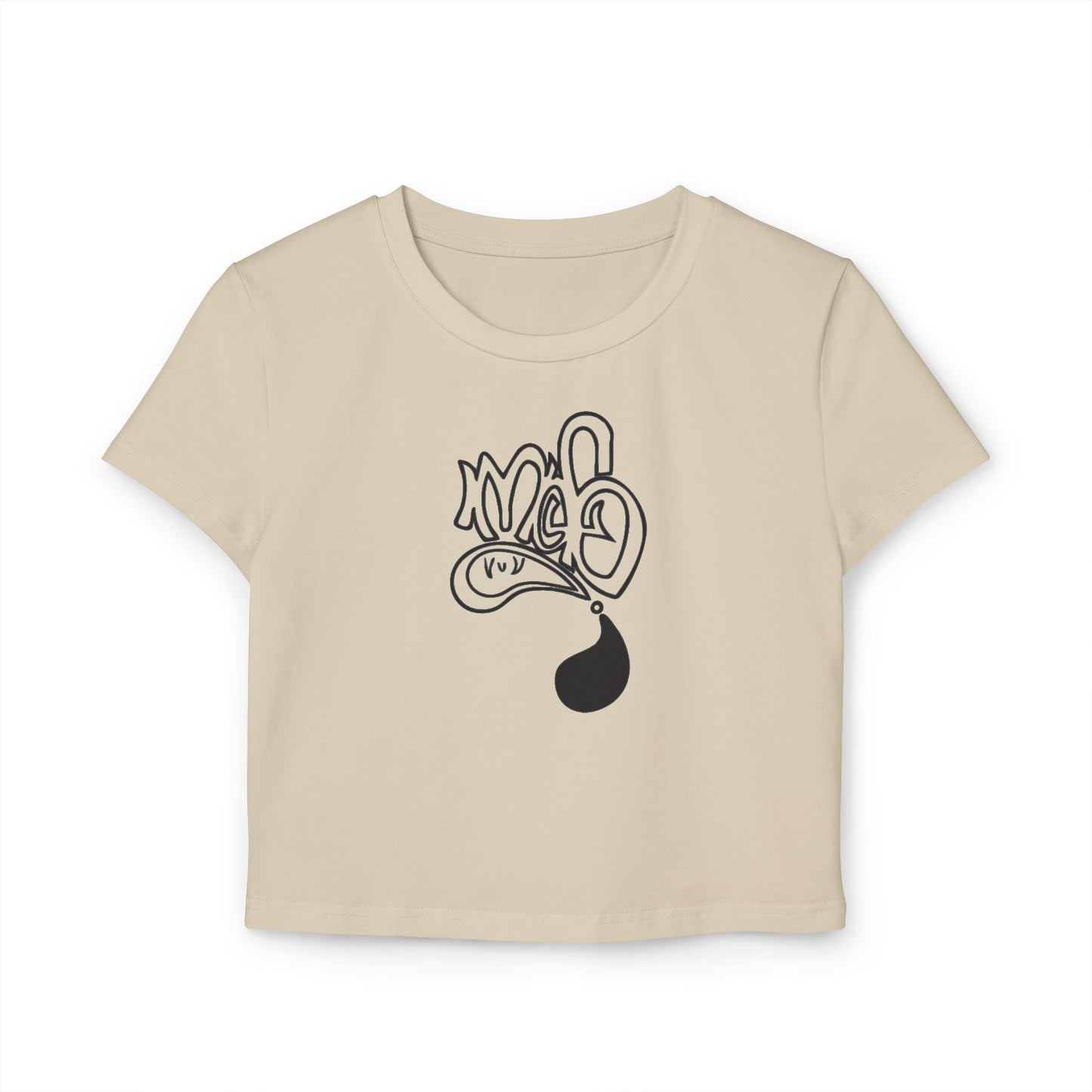 Stylish Women's Baby Tee with Modern Graffiti Design, Trendy Crop Top, Streetwear Fashion, Casual Summer Tee, Gift for Artists