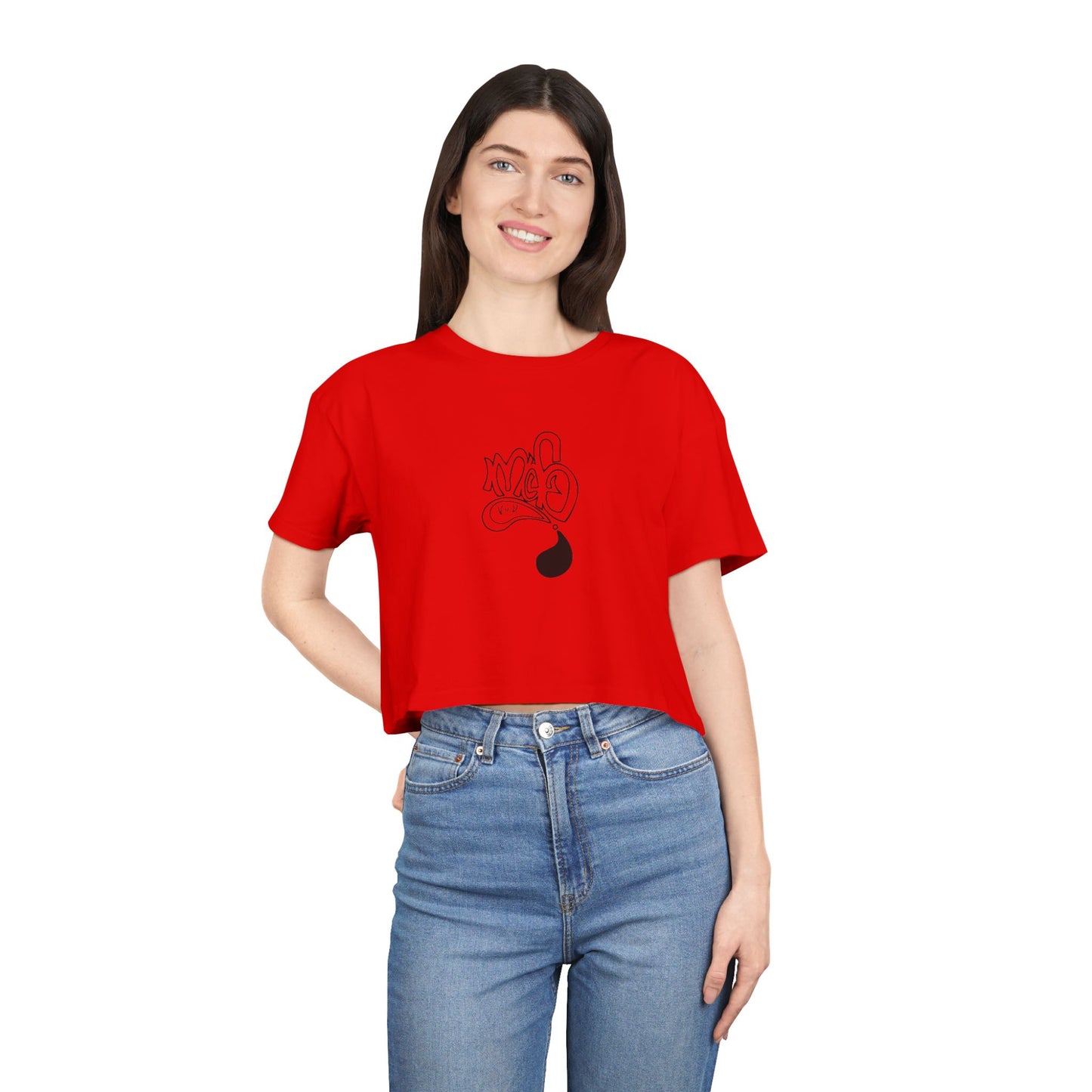 Chic Women's Crop Tee - Trendy Casual Top, Summer Fashion, Gift for Her, Everyday Wear, Festival Style