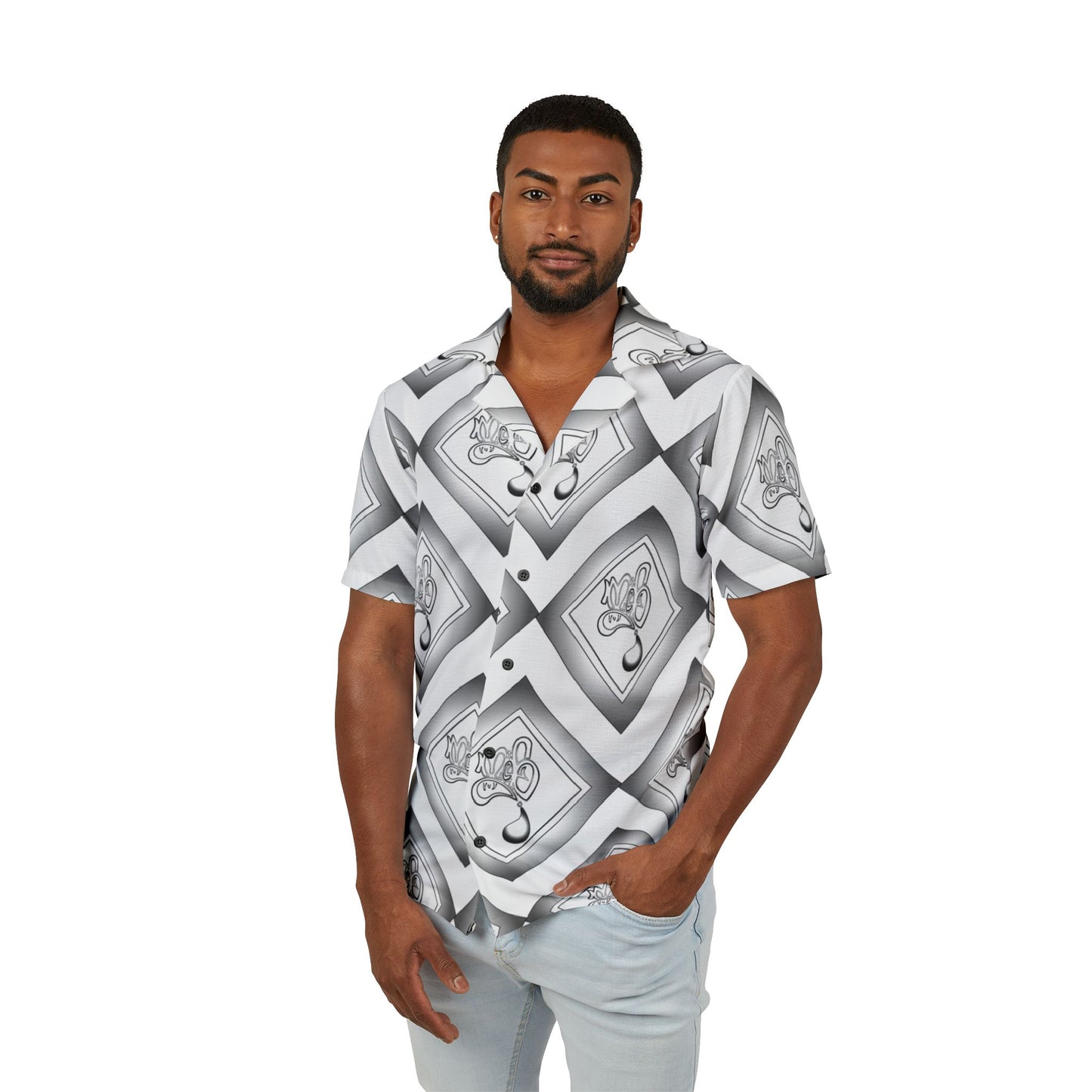 Stylish Men's Hawaiian Camp Shirt, Summer Vibe, Beachwear, Casual AOP Shirt, Gift for Him, Tropical Vacation Wear
