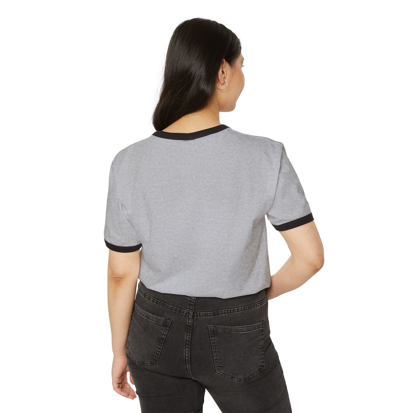 Trendy Unisex Ringer T-Shirt with Playful Graphic, Retro Vibe, Casual Streetwear, Ideal for Gifts, Summer Events, Everyday Wear
