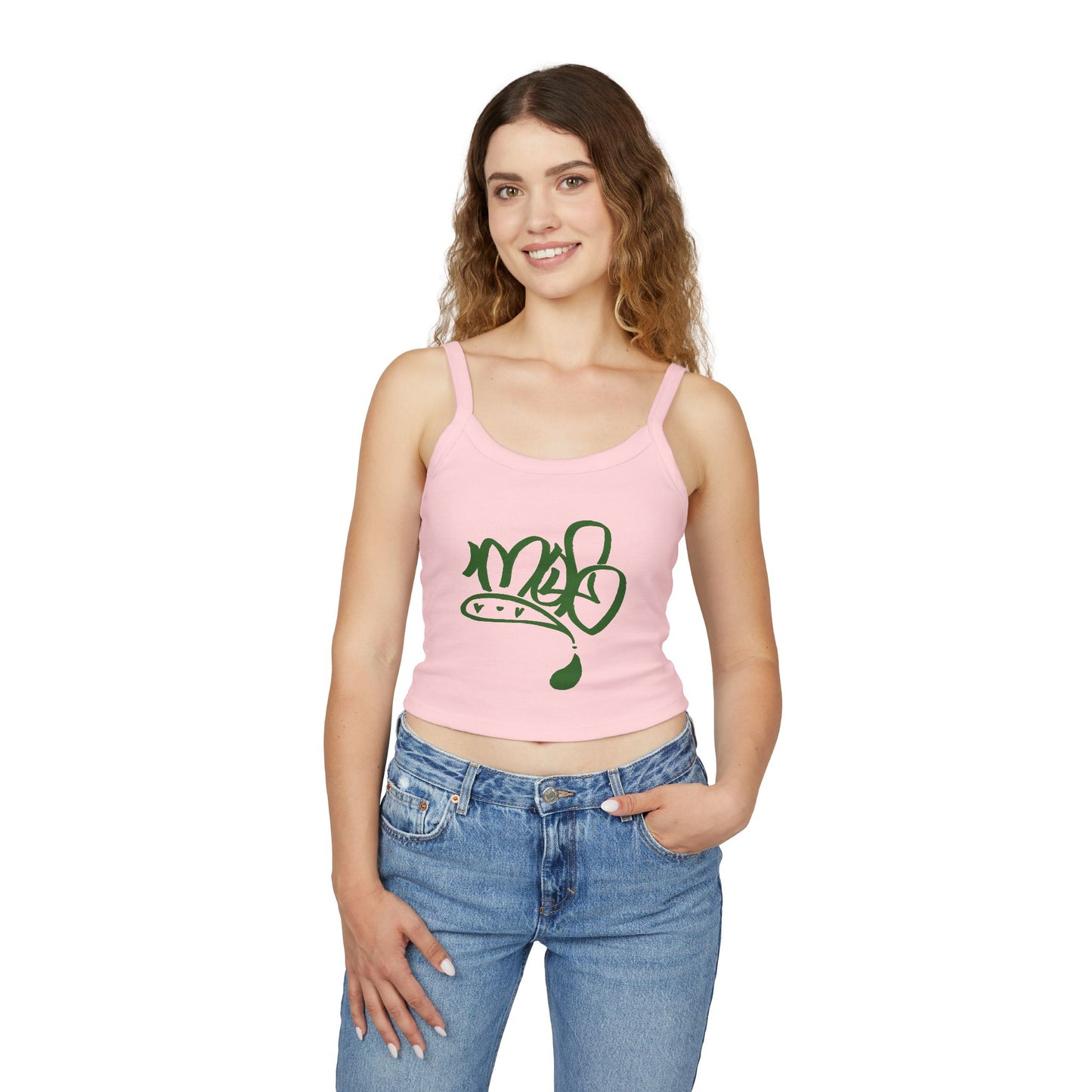 Stylish Women's Spaghetti Strap Tank Top with Unique Graphic, Summer Outfit, Beachwear, Casual Fashion, Lounge Wear