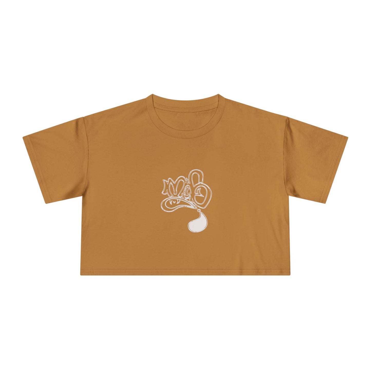 Playful Cartoon Women's Crop Tee, Casual Summer Shirt, Fun Everyday Top, Gift for Friends, Trendy Streetwear