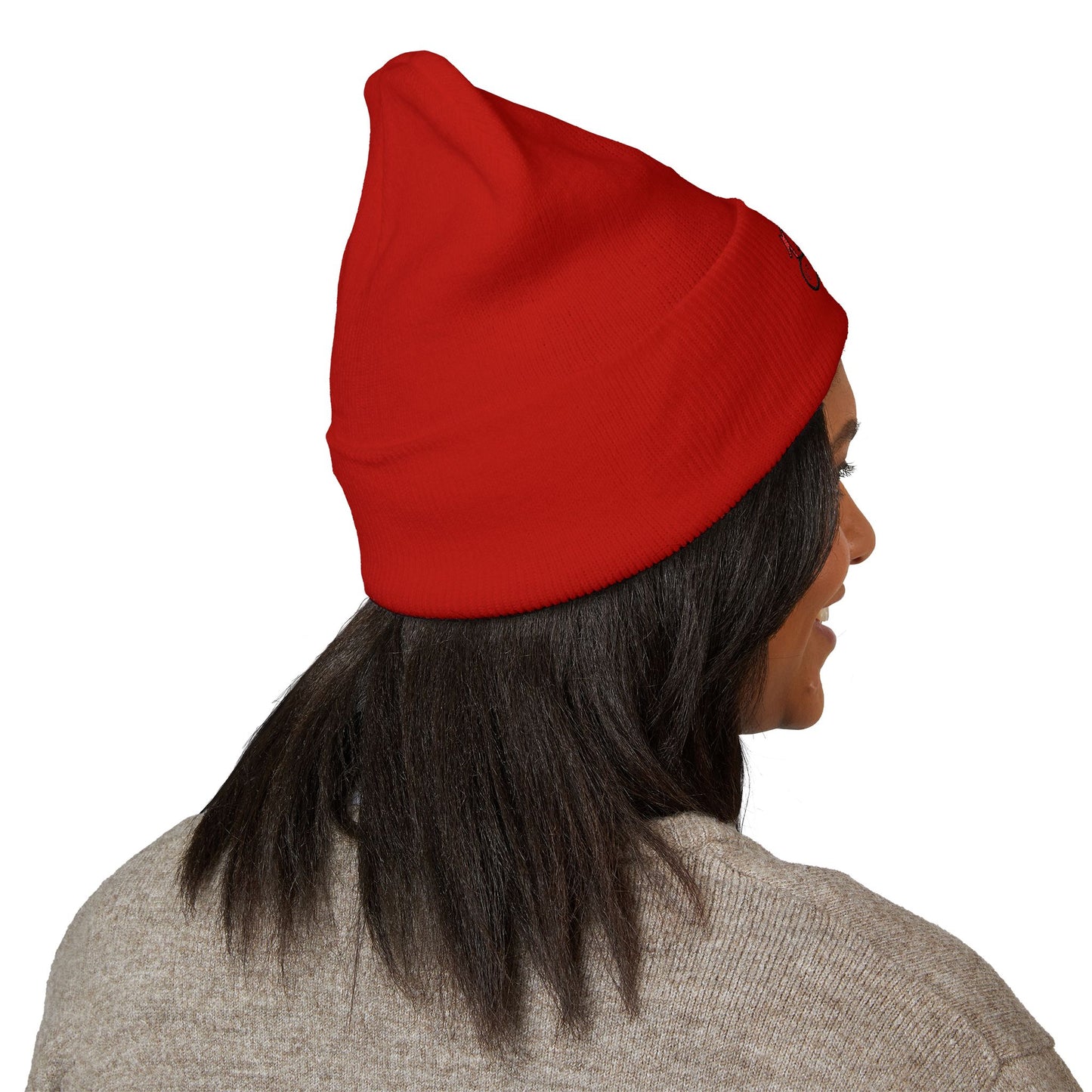Embroidery Cuffed Beanie - Cozy Winter Hat, Gift for Him/Her, Beanie for Skiing, Fashion Accessory, Casual Wear