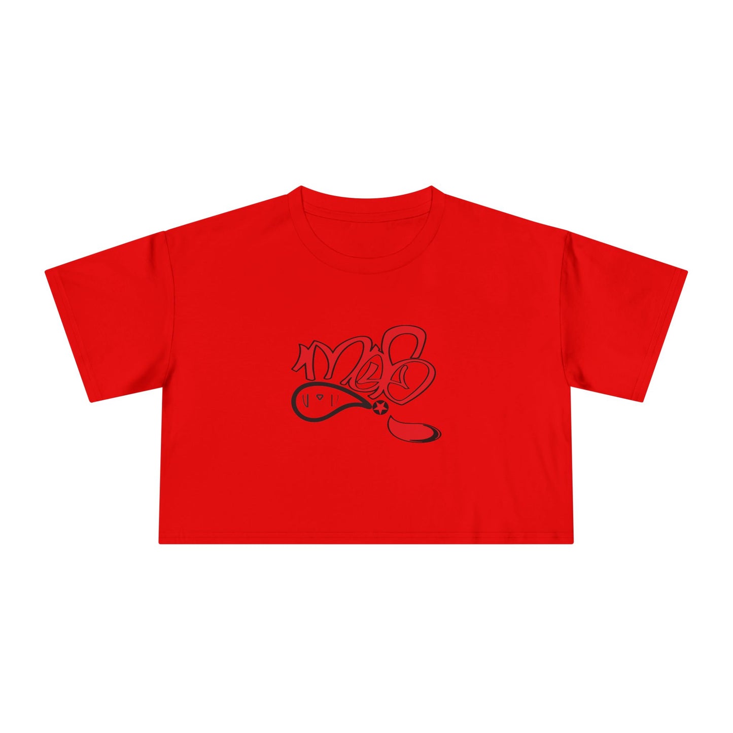 Vibrant Women's Crop Tee with Edgy Graphic Design, Summer Essential, Casual Wear, Outfits, Gift for Her