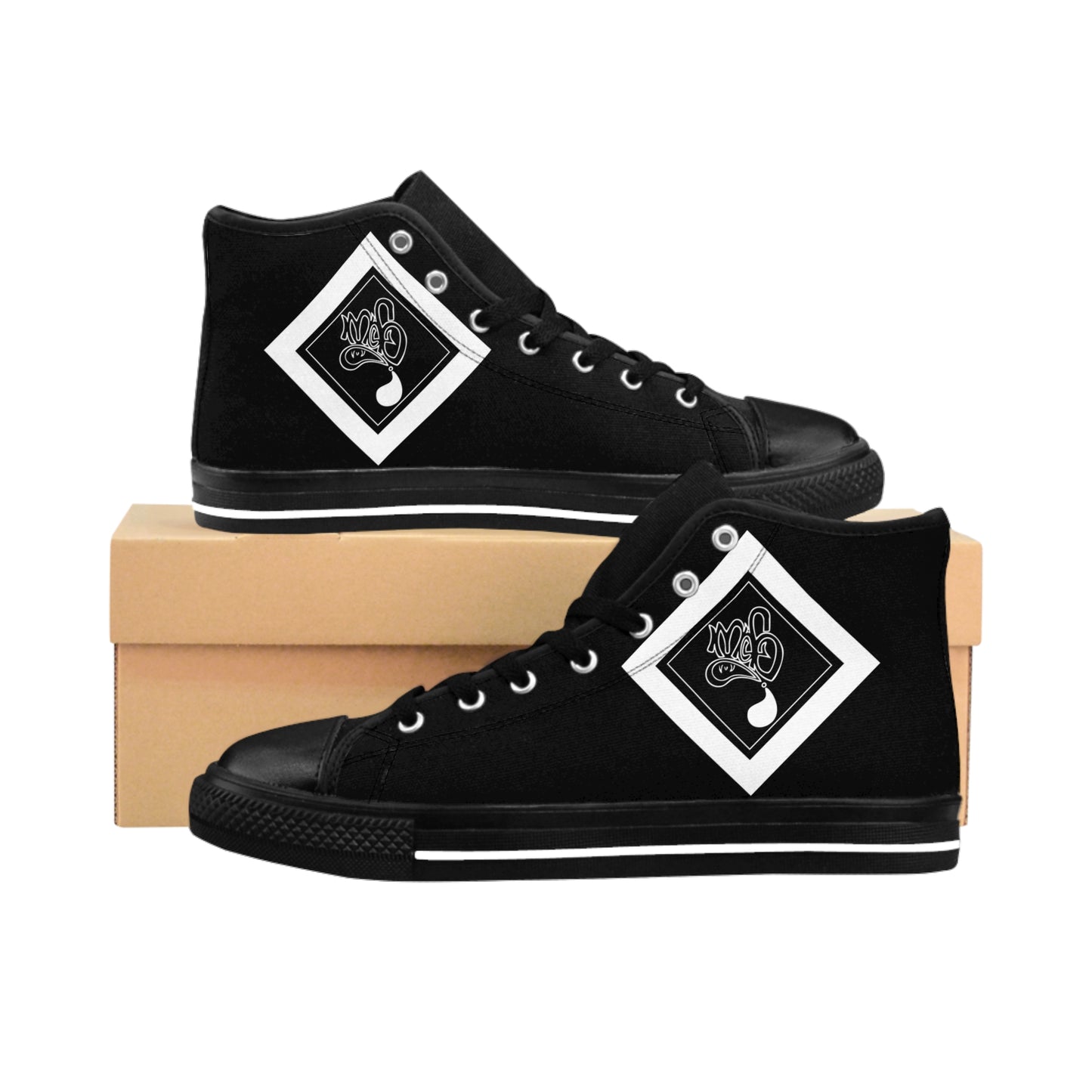 Stylish Men's Classic Sneakers, Trendy High-Top Sneakers, Unique Casual Footwear, Cool Streetwear Shoes, Gift for Him