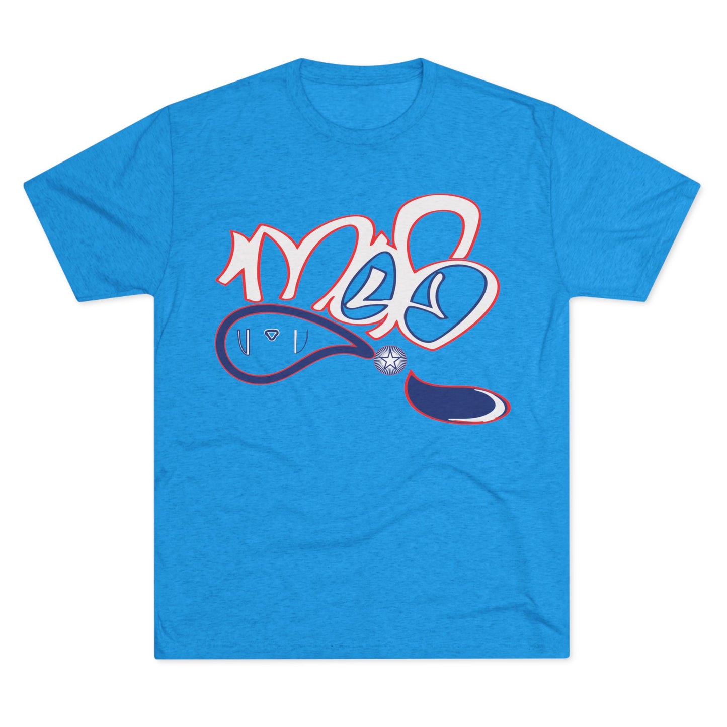 Trendy Unisex Tri-Blend Crew Tee with Abstract Design | Casual Wear, Gift Idea, Summer Fashion, Street Style, Everyday Comfort