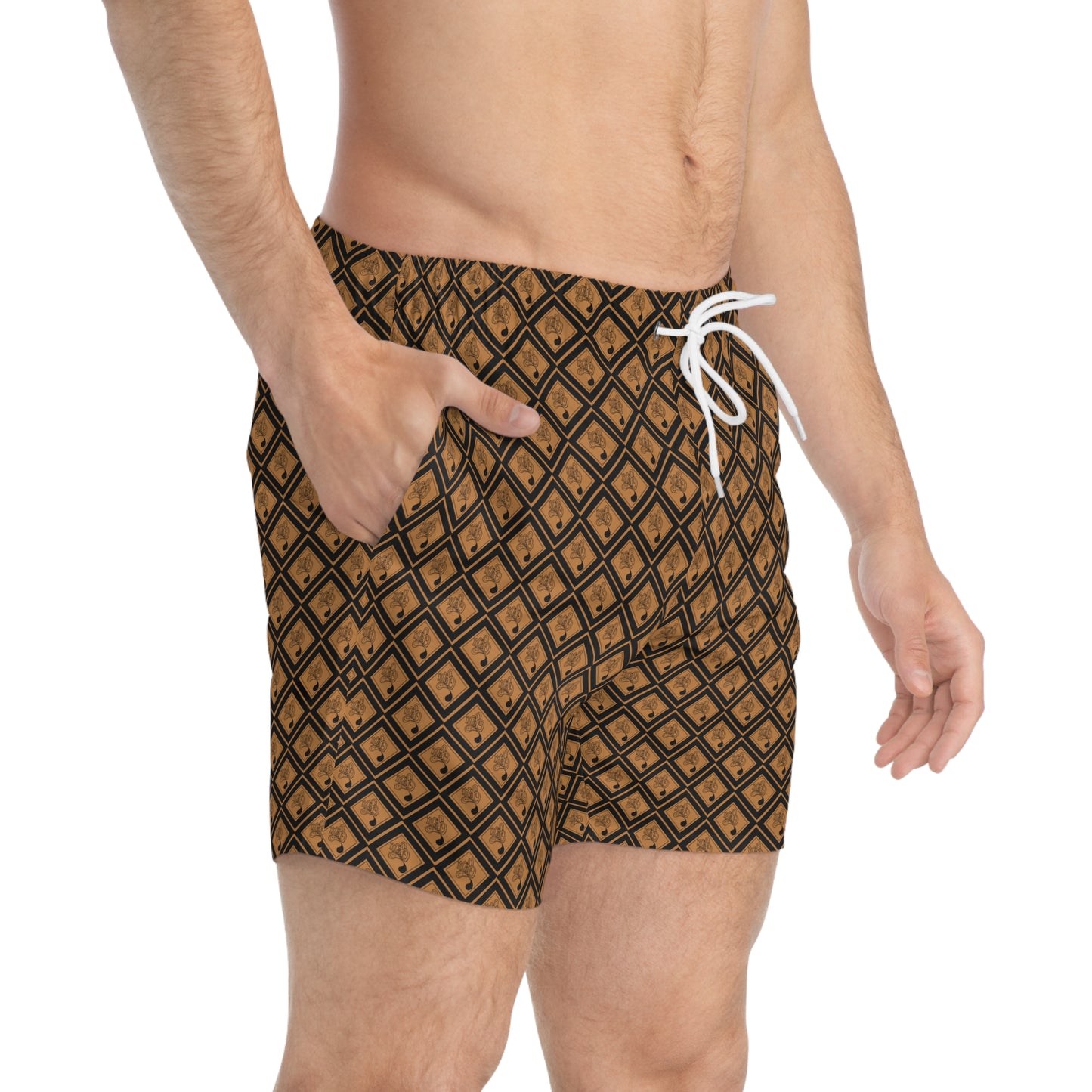 Stylish AOP Swim Trunks - Summer Beachwear, Vacation Shorts, Pool Party Essentials, Gift for Him, Trendy Swimwear