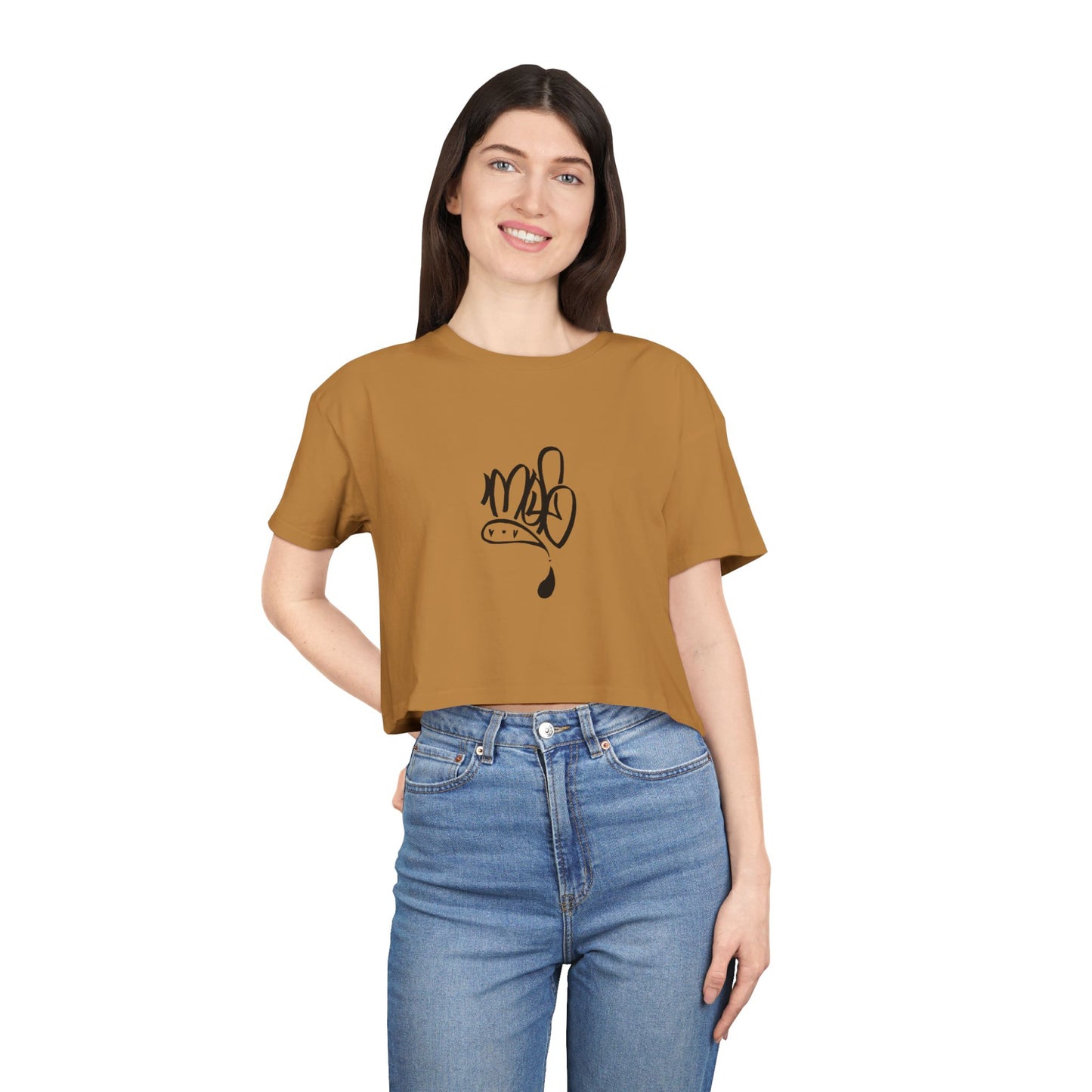 Trendy Women's Crop Tee with Unique Design, Casual Summer Top, Streetwear, Gift for Her, Graphic Tee