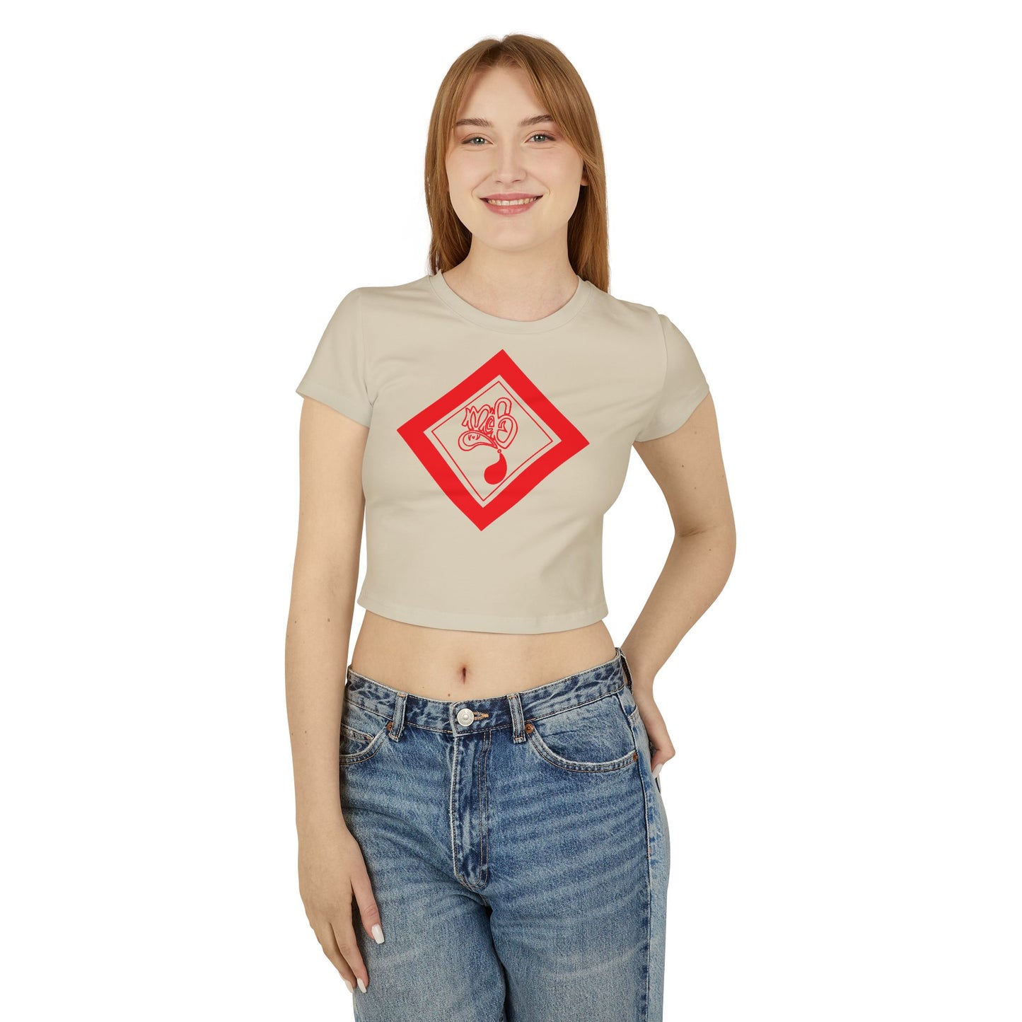 Trendy Women's Baby Tee with Unique Design, Casual Crop Top, Cute Summer Shirt, Gift for Her, Everyday Wear