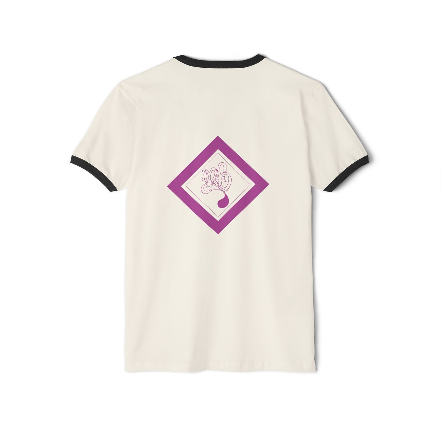 Trendy Unisex Cotton Ringer T-Shirt with Artistic Design, Casual Wear, Gift for Artists, Birthday Present, Summer Fashion
