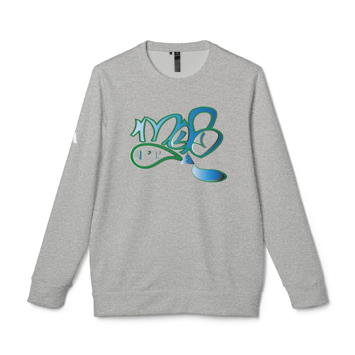 Adidas Unisex Graphic Fleece Crewneck Sweatshirt, Cozy Sweatshirt, Streetwear Style, Casual Wear, Gift for Him/Her