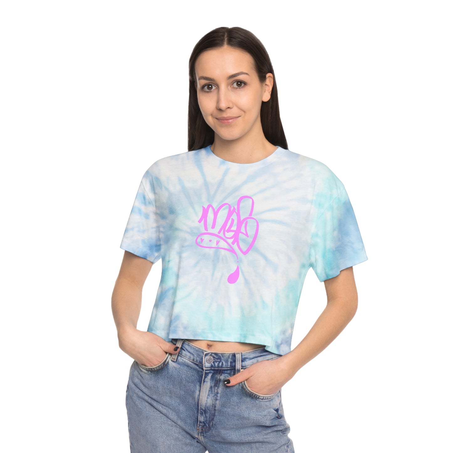 Chill Women's Tie-Dye Crop Tee, Summer Style, Boho Fashion, Relaxed Fit, Gift for Her, Casual Wear