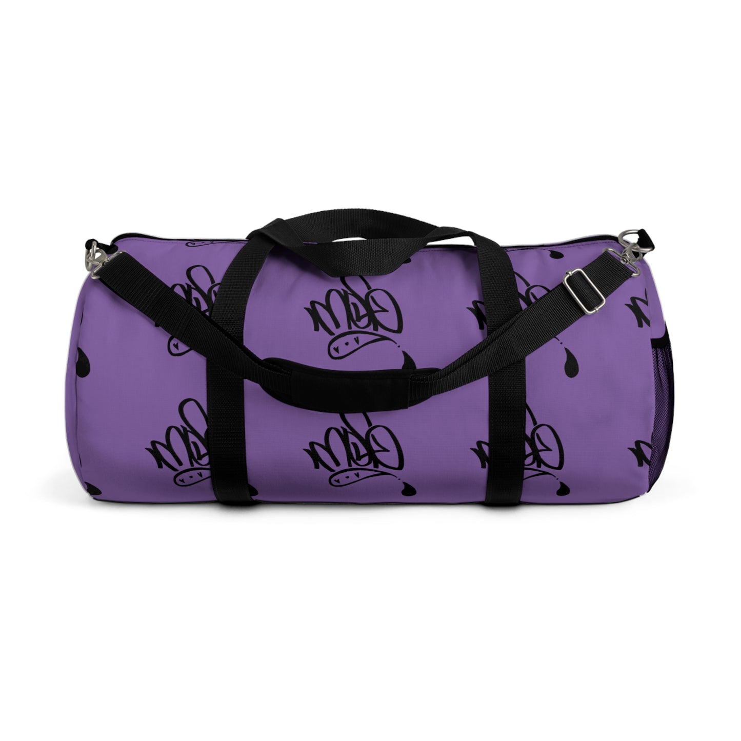 Purple Graffiti Duffel Bag – Stylish Gym Bag, Weekend Travel Tote, Unique Sports Bag, Custom Artwork Carryall, Trendy Luggage