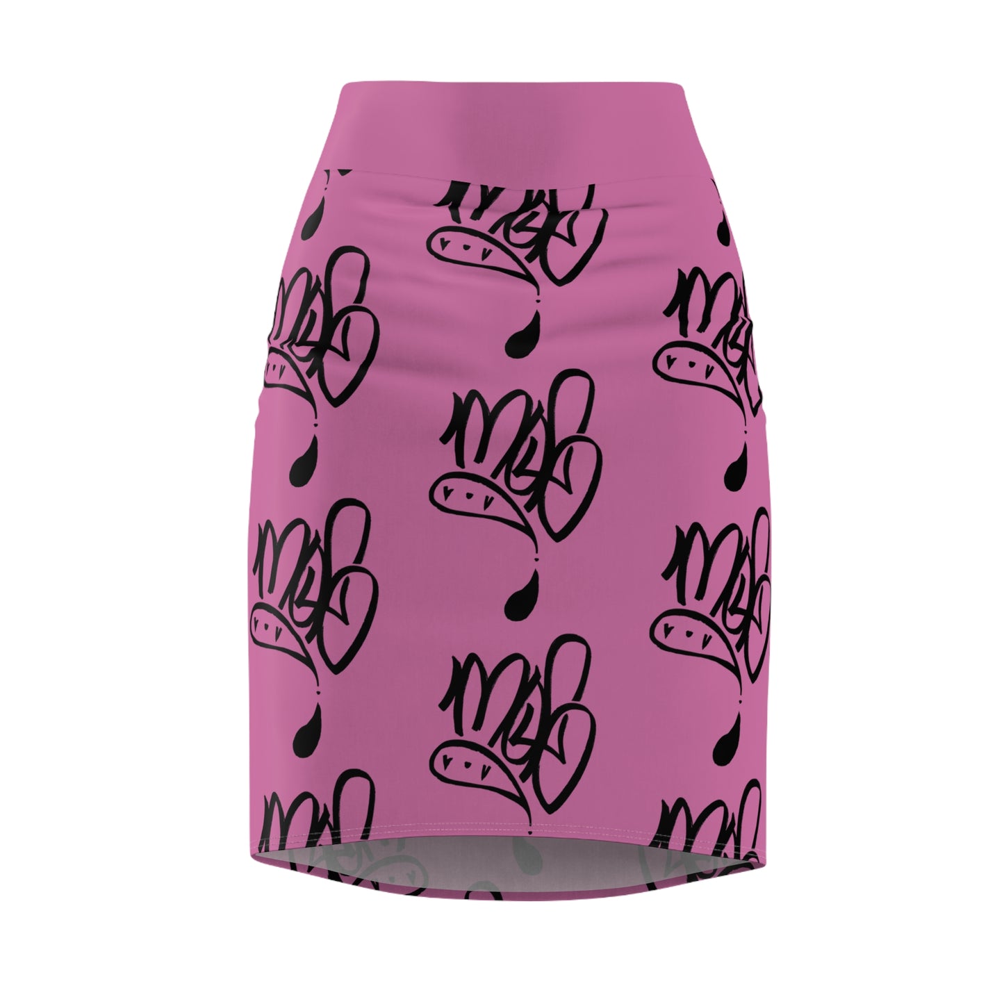 Chic Women's Pencil Skirt with Playful Design, Trendy Skirt, Fashionable Office Wear, Stylish Summer Skirt, Unique Gift Idea