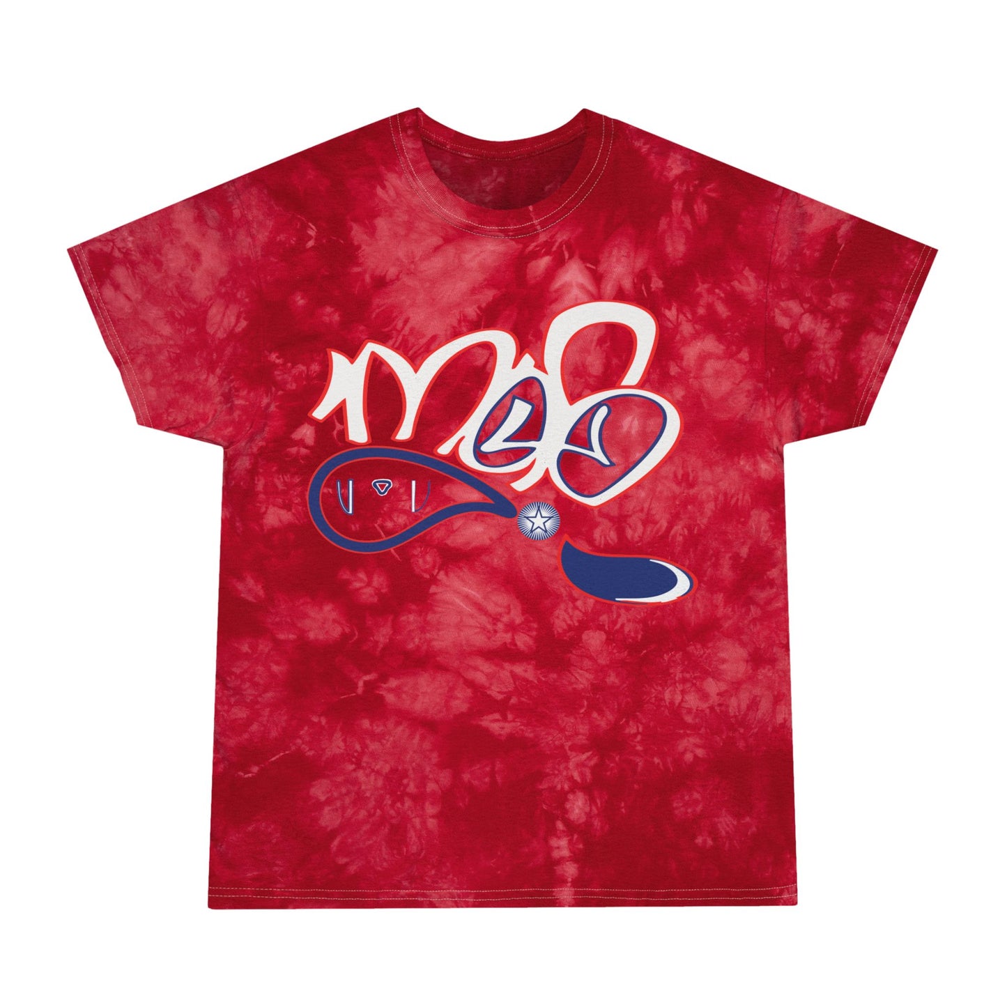 Crystal Tie-Dye Tee, Casual Style, Vintage Vibe, Unisex Summer Shirt, Great for Festivals and Relaxing Days
