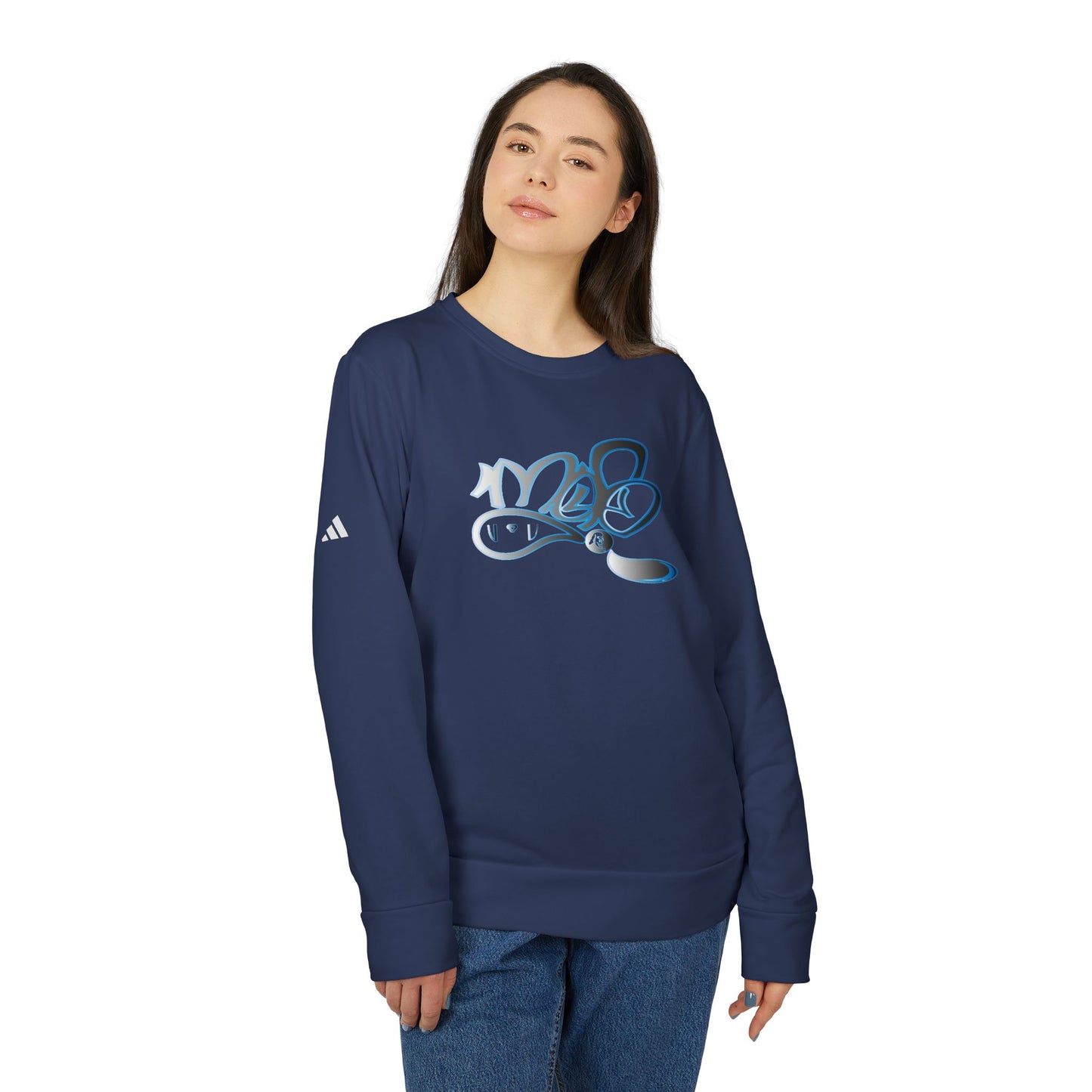 Adidas Unisex Fleece Crewneck Sweatshirt - Stylish Comfort with Unique Graphic Design