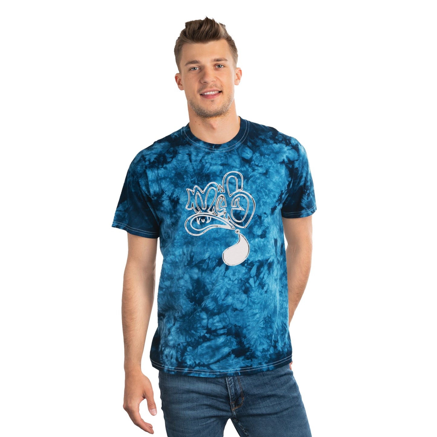Crystal Blue Tie-Dye Tee | Relaxed Tee for Boho Vibes | Trendy Summer Top | Perfect Gift for Friends | Festival Wear | Beach Day Essential