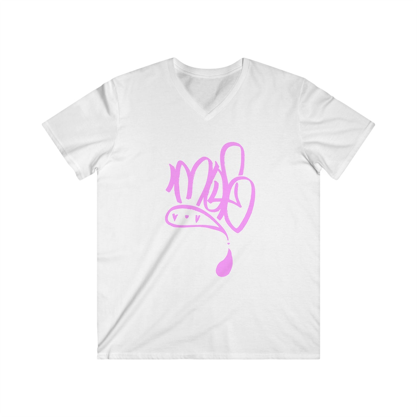 Men's V-Neck Graphic Tee, Casual Summer Shirt, Trendy Streetwear Top, Stylish Gift for Him, Everyday Wear, Comfortable Tee