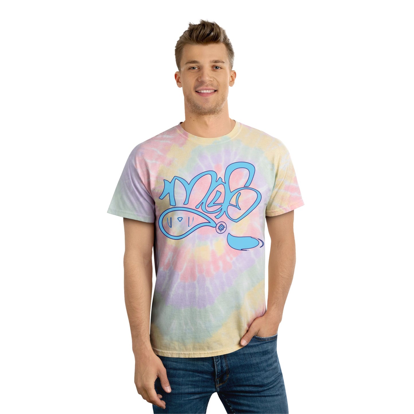 Spiral Tie-Dye Tee, Pastel Summer Vibes, Retro T-Shirt, Ideal for Festivals, Beach Days, Casual Wear, Unisex Gift