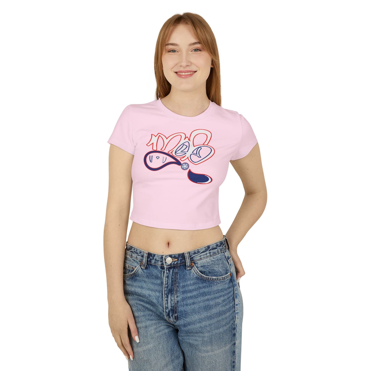 Cute Women's Baby Tee with Colorful Design, Stylish Summer Fashion, Graphic Top, Casual Tee, Gift for Her