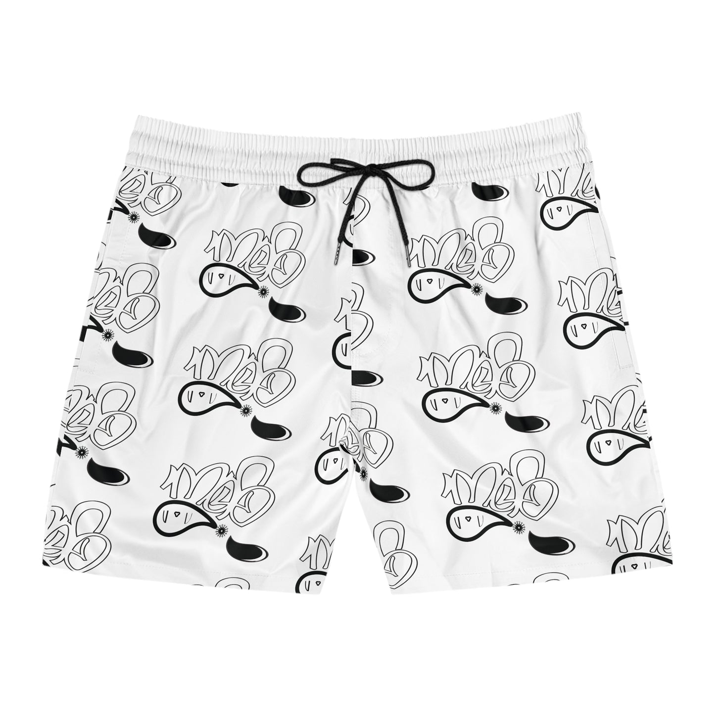 Men's Fun Graphic Swim Shorts, Beachwear, Summer Vacation Shorts, Trendy Swimwear, Pool Party Style, Casual Men’s Swim Gear