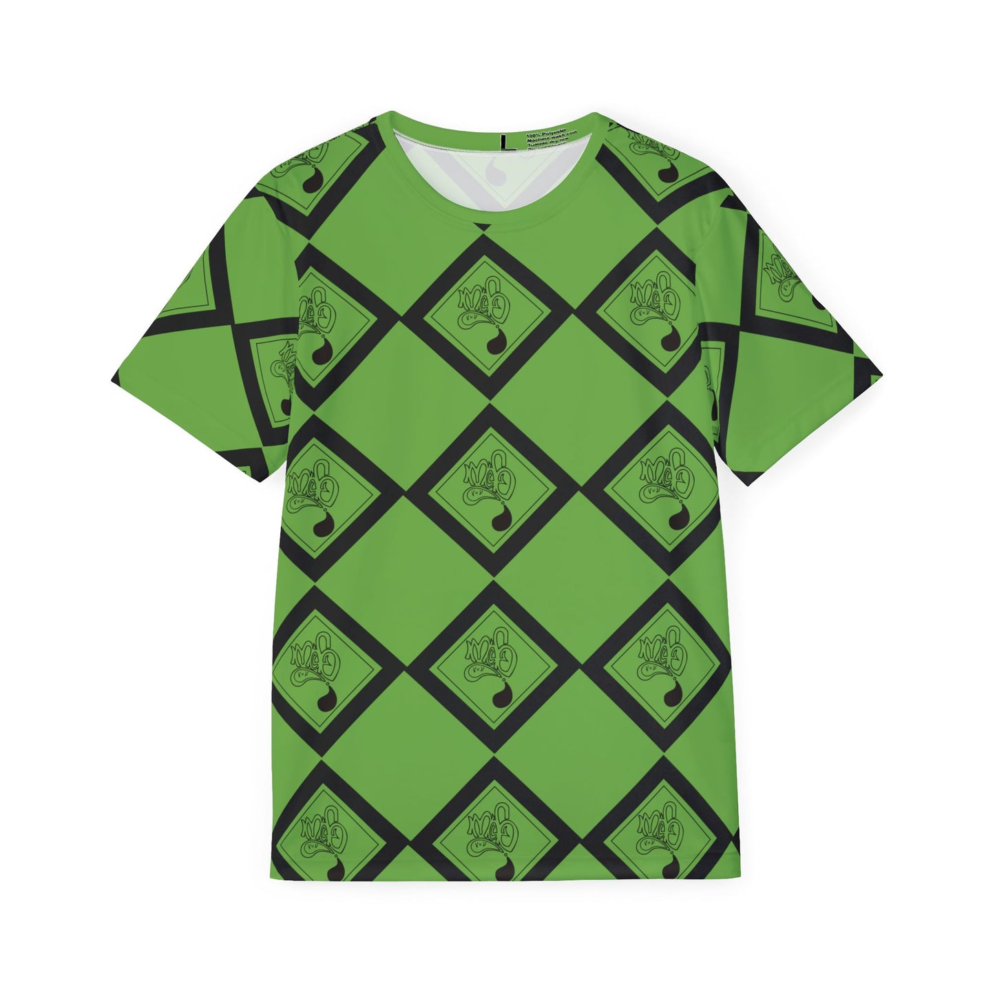 Men's Sports Jersey - Vibrant Green Diamond Pattern Tee, Athletic Wear, Casual Sports Top, Unique Gift for Gamers, Summer Style