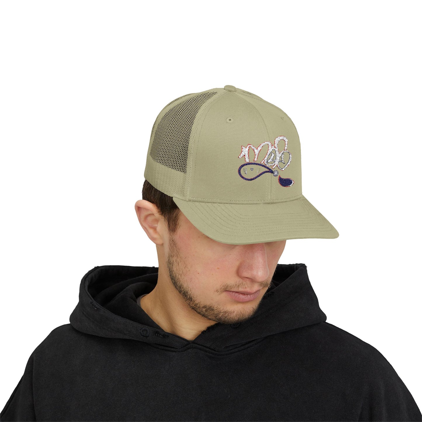 Sparkling Script Snapback Trucker Cap, Stylish Cap for Outdoor Events, Personalized Gift, Casual Wear, Festivals, and Birthdays