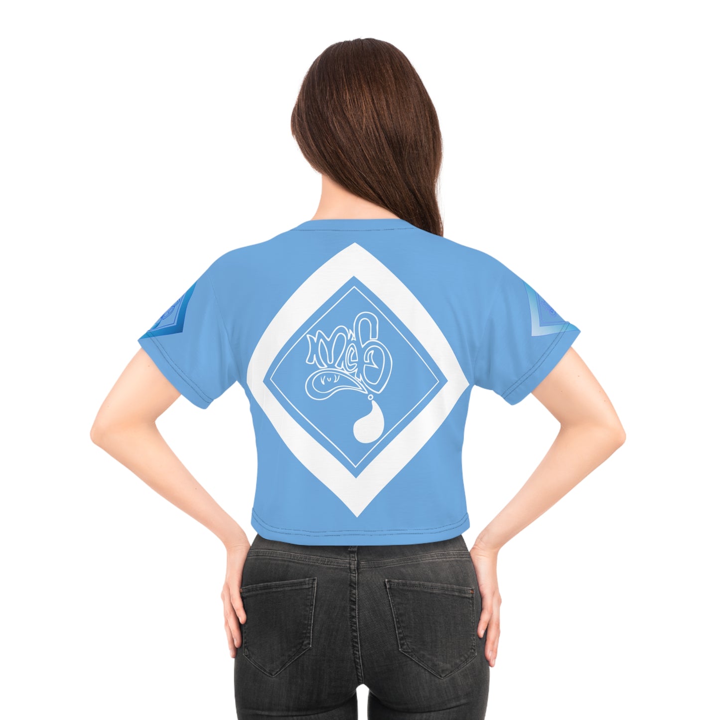 mofo water gem diamond combo crop-tee