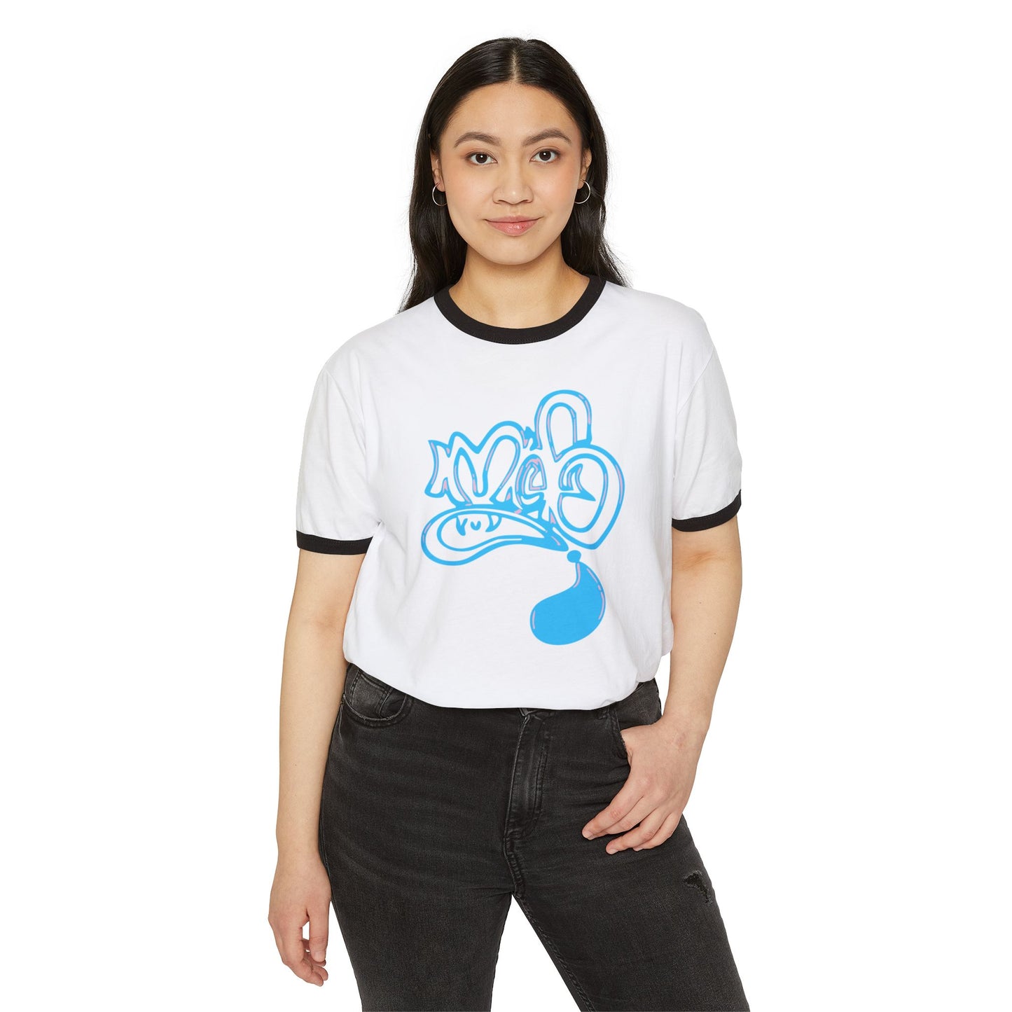 Casual Funky Unisex Ringer T-Shirt, Graphic Tee for Everyday Wear, Hipster Style Shirt, Unique Gift for Friends