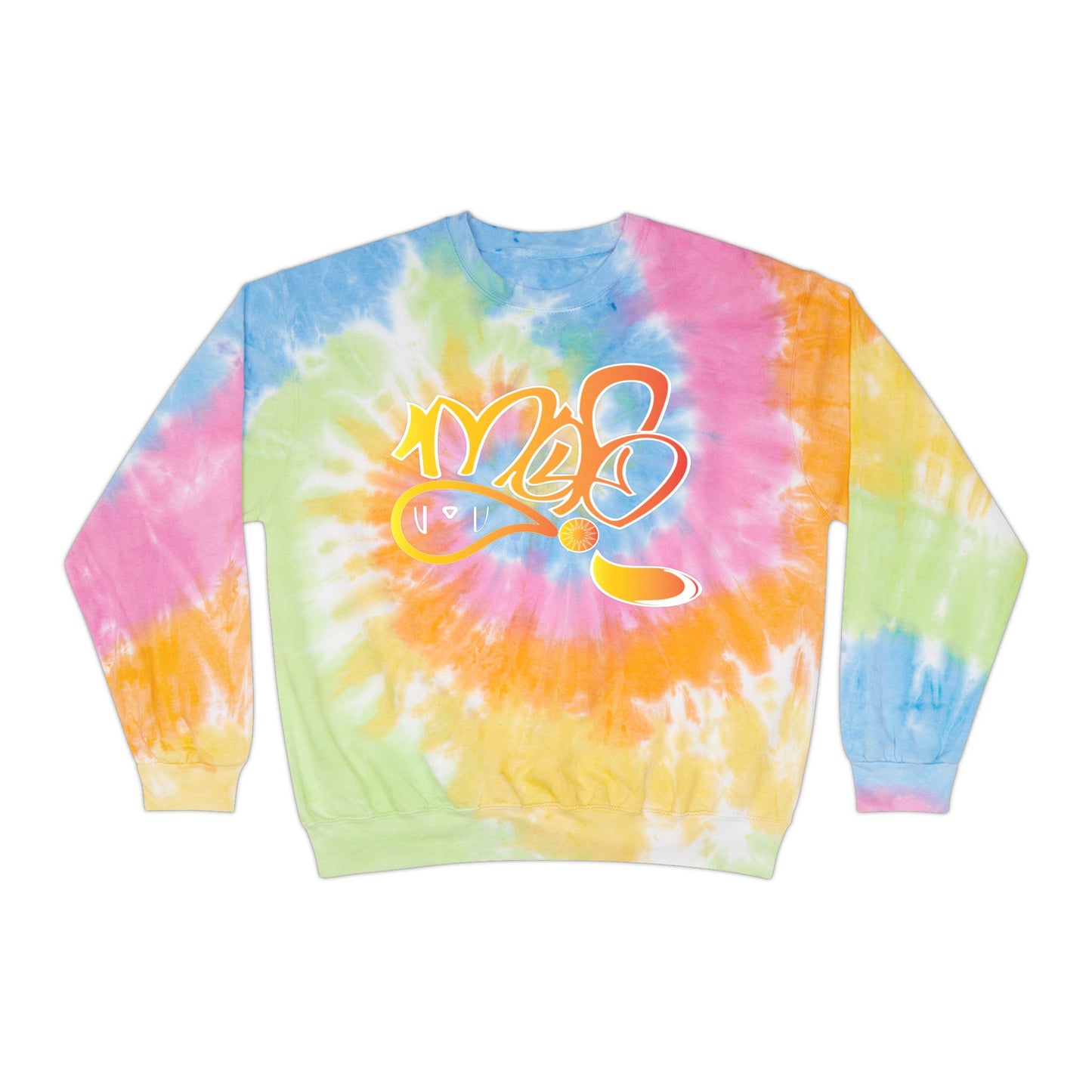 Colorful Tie-Dye Unisex Sweatshirt, Vibrant Casual Wear, Perfect for Festivals, Spring Outfits, Gift for Teens