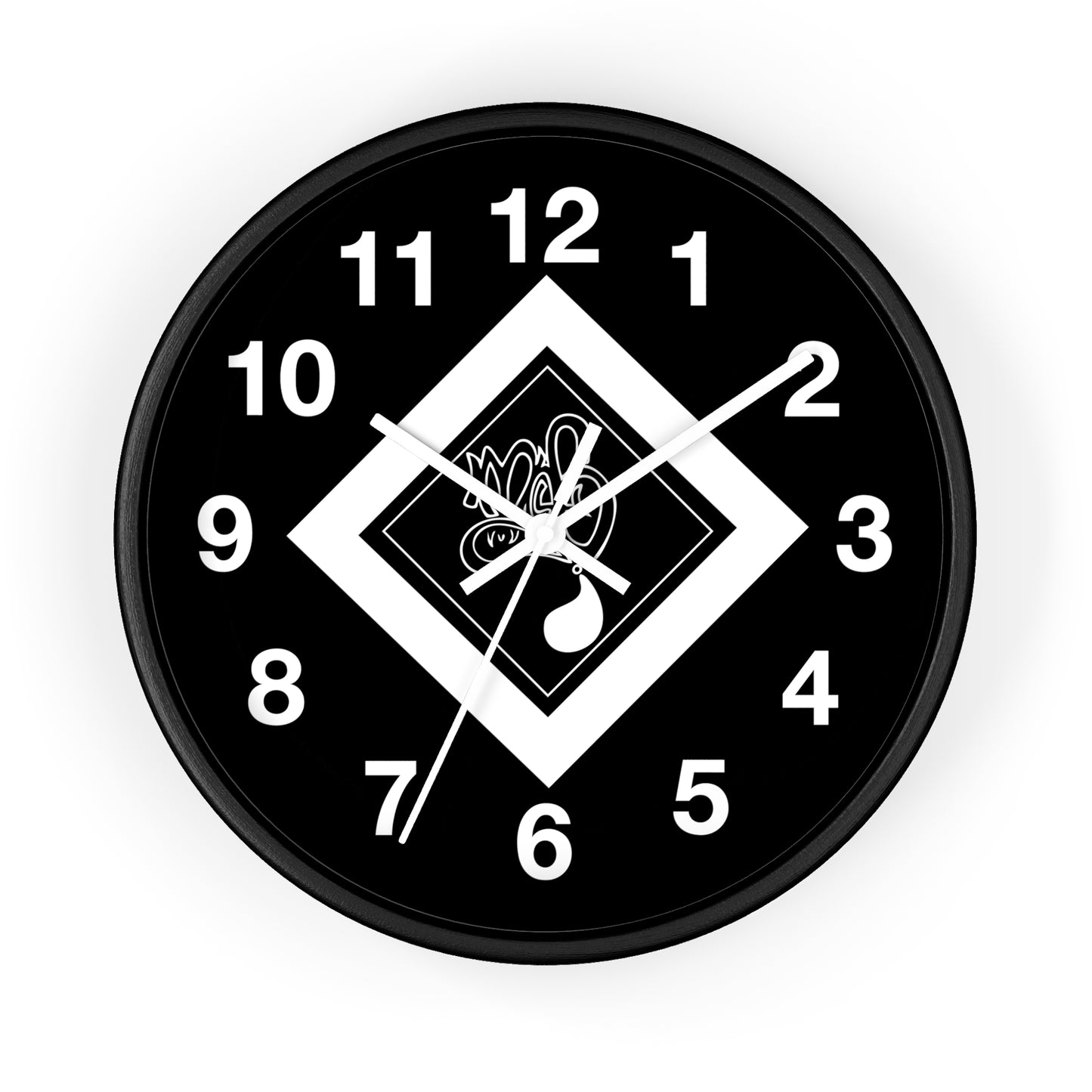 Modern Black Wall Clock with Unique Design, Home Decor, Gift for Him/Her, Office Clock, Wall Art, Minimalist Style
