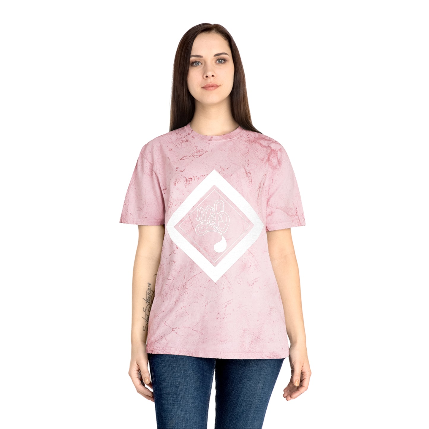 Color Blast unisex diamond mofo logo white