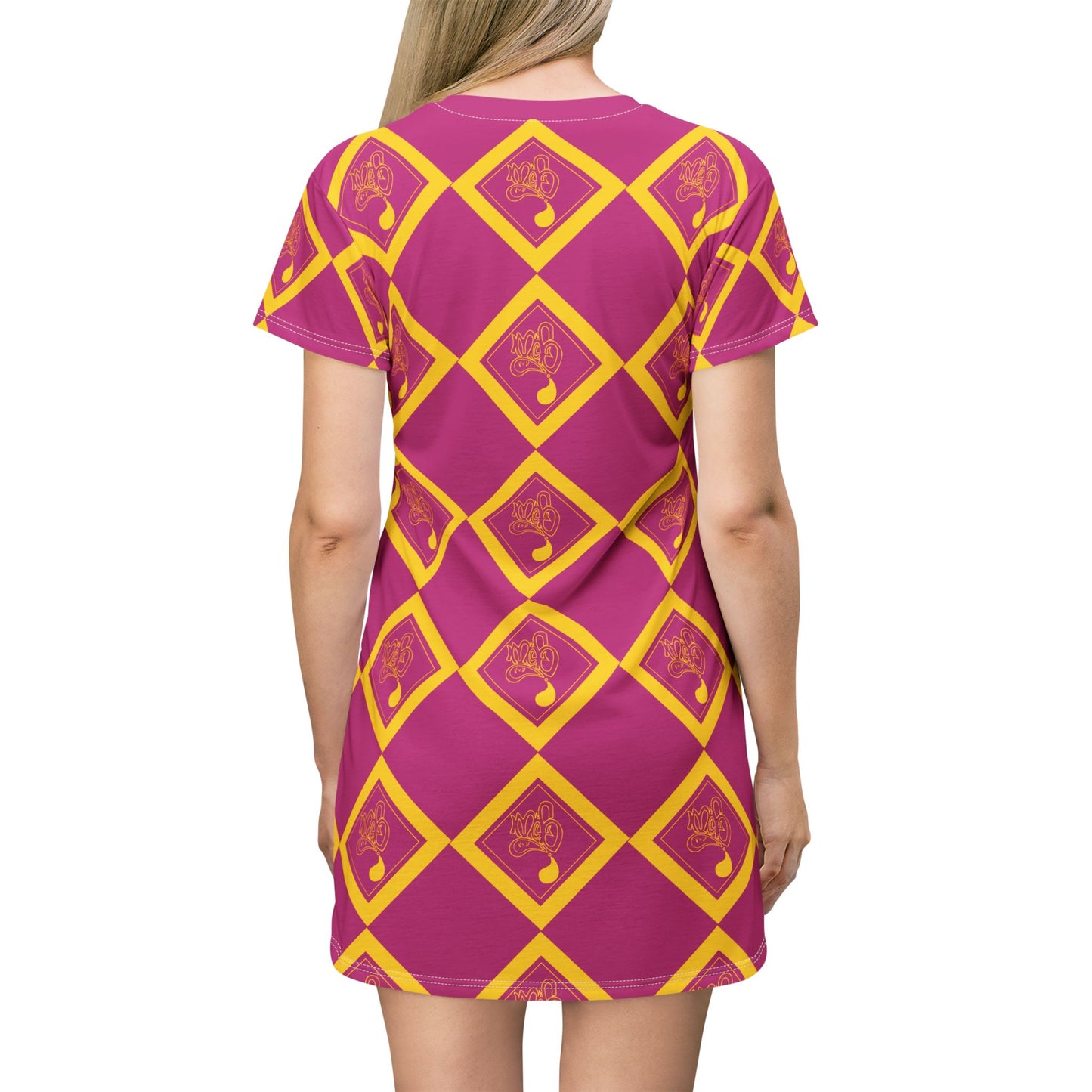 Vibrant Patterned T-Shirt Dress, Casual Summer Dress, Women's Fashion, Weekend Wear, Festival Outfit, Unique Gift Idea