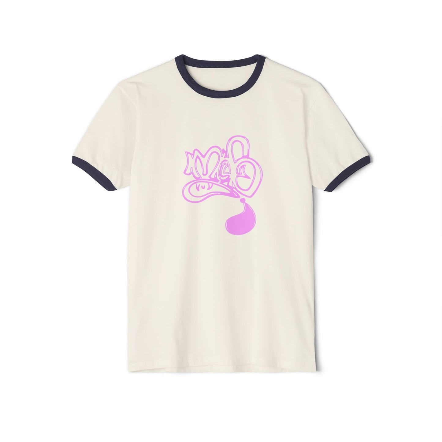 Trendy Unisex Ringer T-Shirt with Playful Graphic, Retro Vibe, Casual Streetwear, Ideal for Gifts, Summer Events, Everyday Wear