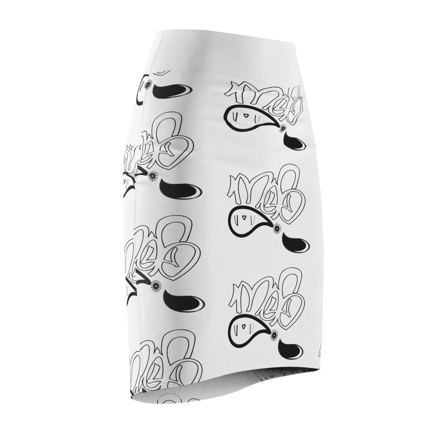Stylish Graffiti Pencil Skirt, Trendy Women’s Skirt, Fashionable AOP Skirt, Streetwear Skirt, Casual Skirt for Parties, Unique Gift for Her