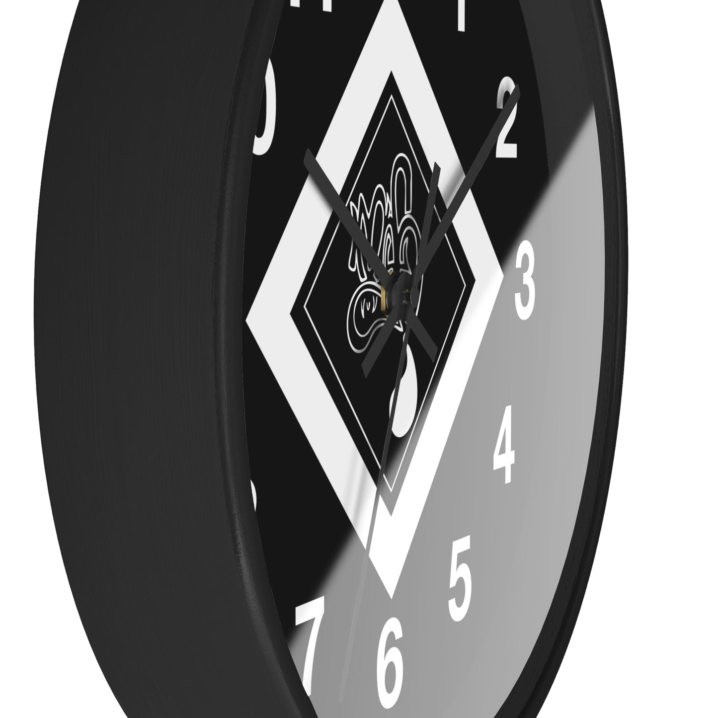 Modern Black Wall Clock with Unique Design, Home Decor, Gift for Him/Her, Office Clock, Wall Art, Minimalist Style