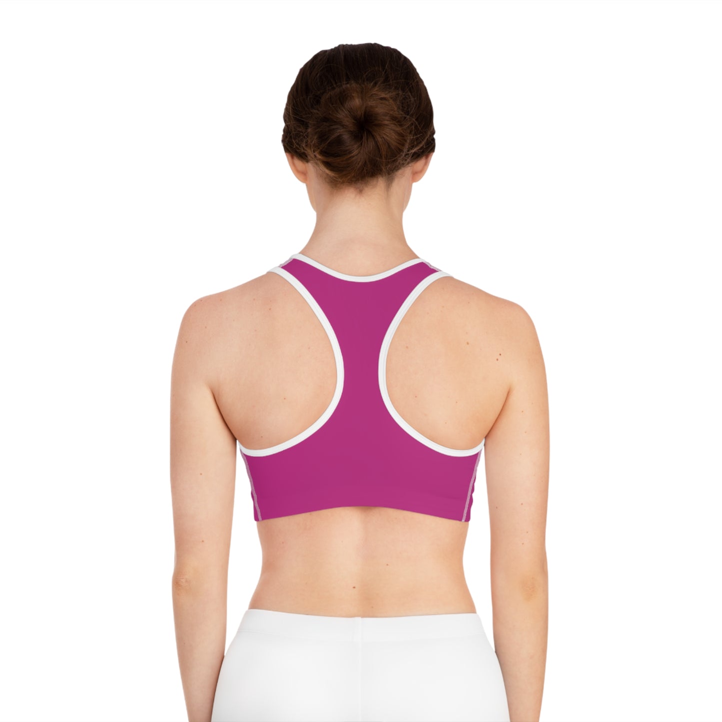 mofo gem heart logo Sports Bra hot pink